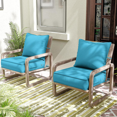 Set 22 24 5 Set Outdoor Patio Chair Cushions L X W X H Waterproof & Fade Resistant Deep Seat and Back Cushions