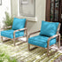 Set 22 24 5 Set Outdoor Patio Chair Cushions L X W X H Waterproof & Fade Resistant Deep Seat and Back Cushions