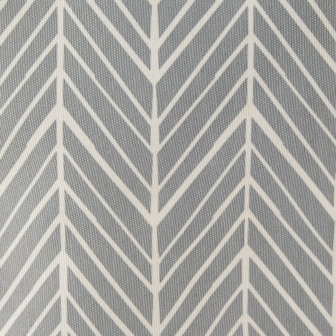Large Gray Herringbone Storage Bin with Handles