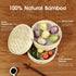 Handmade 8 Inch Bamboo Steamer Basket with Reusable Cotton Liners, 2 Tier Traditional Dumpling Food Steamer