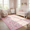GarveeHome Coquette Pink Bow Rugs for Bedroom Girls, 4x6 Rug for Living