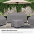 (34"x24"x17", Easy-Going Rectangle Patio Ottoman Cover, Waterproof Outdoor Ottoman Cover, Fade Resistant Patio Side