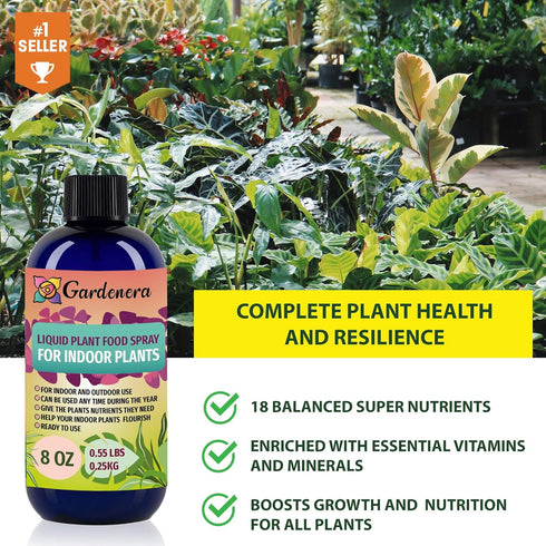 18 8oz Gardenera Professional Citrus Tree Superfood Spray Mist for Home Gardening | Micro-Fungi Enriched Fertilizer