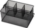 Mind Reader Utensil Holder, Silverware Organizer, Kitchen Caddy, Metal Mesh, 10"L x 7"W x 4.75"H, Black