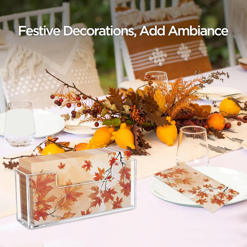 HBlife Acrylic Guest Towel, Paper Napkin Holder for Bathroom - Clear Waterproof Vertical Stand, Disposable Paper Hand