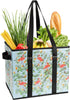 Set Foraineam Reusable Grocery Bags Durable Heavy Duty Tote Bag Collapsible Grocery Shopping Box Bag with Reinforced