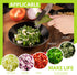 2023 Updated Herb Scissors Set - 5 Blades and Cover for Cutting Lettuce, Cilantro, Green Onion, and Paper