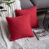 Anickal Valentines Pillow Covers 18x18 inch, Set of 2 Red Rustic Linen Holiday Decorative Square Throw Pillow Covers