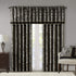 Madison Park Aubrey Jacquard Rod Pocket Valance, Classic Silk Paisley, 50X18", Black