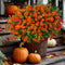 Artificial Fall Flowers Outdoor Fake Mums - 12 Bundles UV Resistant No Fade Faux Plastic Greenery for Garden Porch