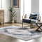 nuLOOM 2' x 3' Dania Machine Washable Medallion Accent Rug, Navy, Rectangular, 0.1" Thick