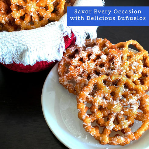 Bunuelos Mold with Handle (4.7 in Cast Aluminum) - Mexican Buñuelos de Viento Mold with Rosette Iron Set