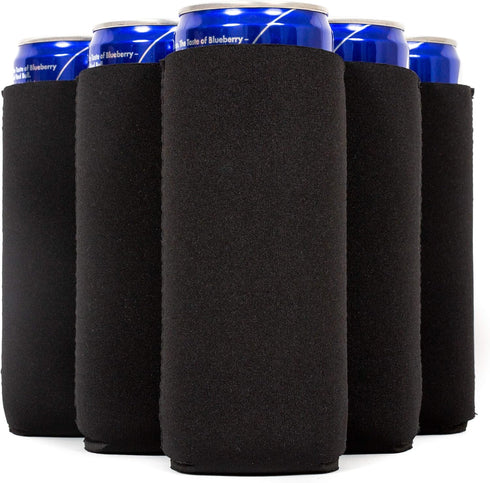 QualityPerfection Slim Can Cooler Sleeves, 6 Units Insulated Neoprene for 12 oz Tall Skinny Beverage