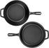 Pre-seasoned Cast Iron Double Dutch Oven Pot with Skillet Lid, 3 Quart for Bread Baking and Campfire Cooking.