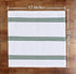Kitchen Towels Dishcloths, 100% Cotton, Set of 8, Dark Green and White Reusable Cleaning Cloths