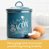 4 Inch, Ayesha Curry Enamel on Steel Bacon Grease Can / Bacon Grease Container - Blue