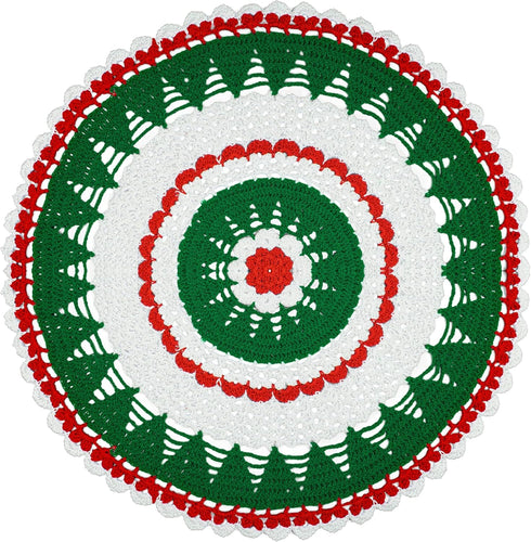 One Piece 19 Inch Christmas Doily Crochet for Dressers and End Tables