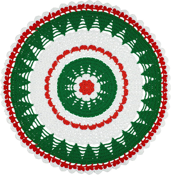 One Piece 19 Inch Christmas Doily Crochet for Dressers and End Tables