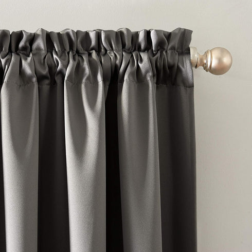 Sun Zero Oslo Theater Grade Extreme Total Blackout Curtain Panel - 52" x 95", Gray