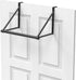 Simple Houseware Over The Door Clothes Hanging Rod, Black