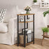 MMEOLUOOK 3 MLBZ22RB Narrow Side Table with Storage Basket Skinny End Tables for Smalls Spaces Tier Sofa Table Small