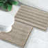 Yimobra Luxury Chenille Bathroom Rugs Sets, 2 Piece Non-Slip Quick Dry U Shaped Toilet Bath Mat