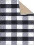 Ottomanson Rugs for Entryway, 2'3" x 3' Non Slip Buffalo Plaid Small Area Rug, Black/White