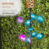45" Alpine Corporation H Outdoor Solar Hot Air Balloon Spinning Garden Stakes with LED Lights, Blue/Purple