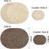 13-Inch Set 6, (6, Faux Leather Round Placemats of Waterproof Anti-Slip Dual Sided Place mats, Heat Resistant Washable