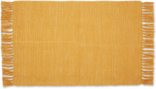 DII Woven Rugs Collection, Ribbed Reversible Cotton 2x3', Honey Gold & Off-White for Home Decor