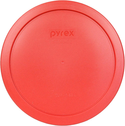 Pyrex 7402-PC 6/7 Cup Red BPA-Free Plastic Lid, 4-Pack, Made in USA