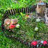 6 Pack CooBigo Resin Hedgehogs & Wood Mushroom Sculpture, Fairy Wild Garden Supplies, Figurines for Fairy Garden Wild