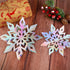 JULMELON 15Pcs Frozen 3D Hanging Snowflakes Decorations, Holographic Silver Snowflakes for Winter Wonderland Party