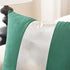 TAOSON Pack 2 2020 Inch of Velvet Decorative Throw Pillow Covers Dark Grey Patchwork with Silver Striped Leather Pillow