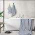 60 30 Set, 6 POLYTE Oversize, x in., Quick Dry Lint Free Microfiber Bath Towel Piece (Gray)