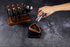 Walnut Coffee Bean Dosing Cup and Spray Bottle Kit for espresso enthusiasts, Coffee Bar Accessories,Take coffee beans