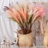 Faux Pampas Grass, Artificial Pampas Grass 6pcs, 39" Long Stem, Boho Room Decor Flowers Bunches, Orange