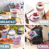 4 Pack 20 oz Hakan Overnight Oats Containers with Lids & Spoons - Reusable Yogurt Parfait Cups with Topping Dome