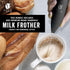 Bean Envy French Press Coffee Maker and Milk Frother Set: 34 oz Glass Carafe & Drink Mixer Duo