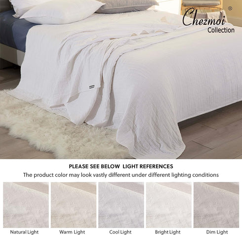 Sterling Creek Dawson Star Muslin Cotton Blanket Three Layers Lightweight Breathable Gauzy Blanket for Adults, All