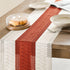 14 90 Inch 90 Inches ZeeMart Macrame Style Bicolor Stitching Table Runner, x Orange/Ivory, Boho Burnt Orange Fall Table