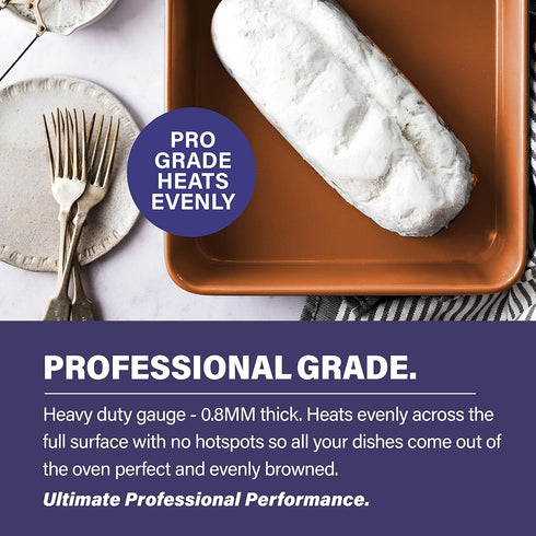 Gotham Steel Ultra Nonstick Square Baking Pan, Dishwasher Safe with No Warp & Even Heating Technology, XL 9.5” x 9.5”