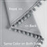 Pompom Full Blackout Curtains, Grey Window Curtains for Basement, 54 inches Thermal Insulated Room Darkening Drapes