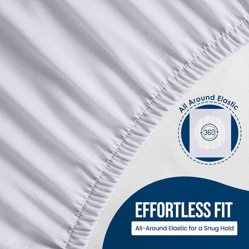 Utopia Bedding Waterproof Mattress Protector, Queen Size, Terry Cover 200 GSM, Fitted Style, White