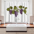 Lunarable Wine Grapes Kitchen Curtains - 2 Panel Set for Kitchen Cafe Decor, Fresh Purple Fruits on White Backdrop