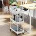 SimpleHouseware Standard Slim 3-Tier Rolling Storage Cart, White