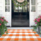IOHOUZE Cotton Buffalo Plaid Check Rug, 27.5 x 43 Inches, Washable Woven Outdoor Indoor Welcome Mat