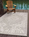 Unique Loom Outdoor Area Rug - Dubai, 2' 2" x 3' 1" Rectangle, Gray/Ivory Collection