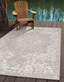 Unique Loom Outdoor Area Rug - Dubai, 2' 2" x 3' 1" Rectangle, Gray/Ivory Collection