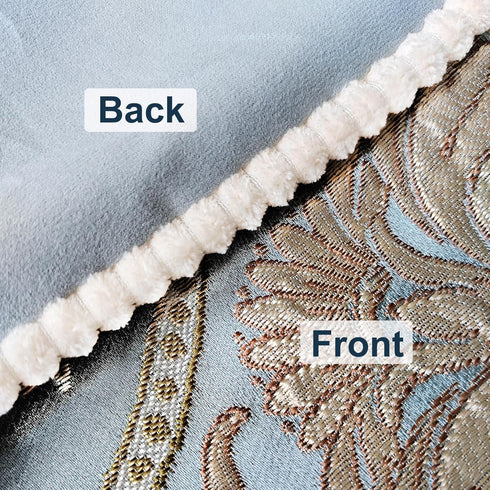 Set 2 18x18inFlowers of Vintage Blue Embroidered Throw Pillows Covers Retro European Pillow Covers for Sofa Couch